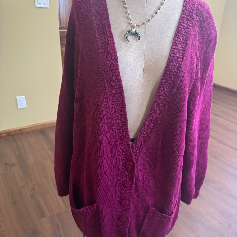 Alyssa Brooke II Women's vintage purple knitted Sweater